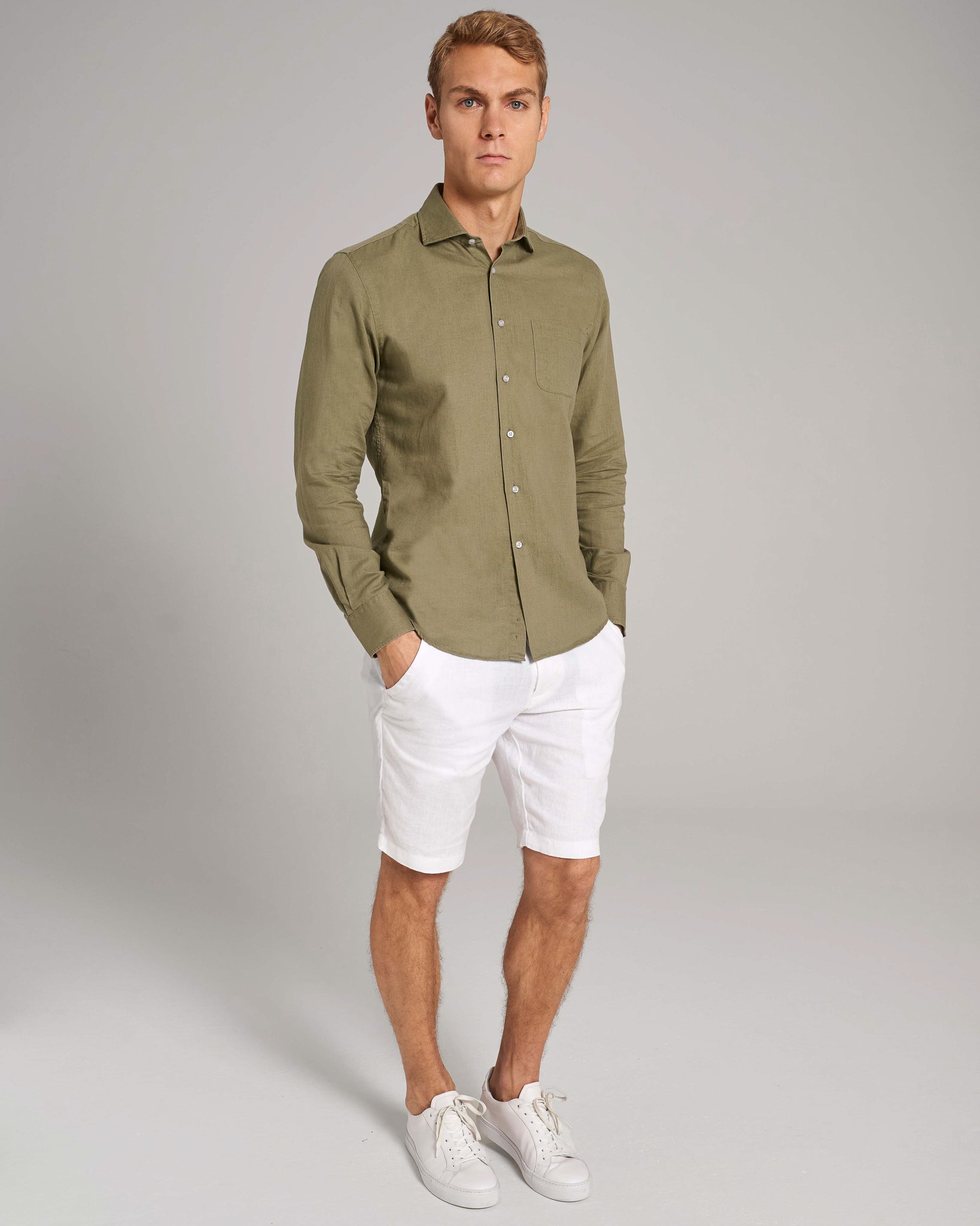 BS Daniel Casual Modern Fit Skjorte - Army