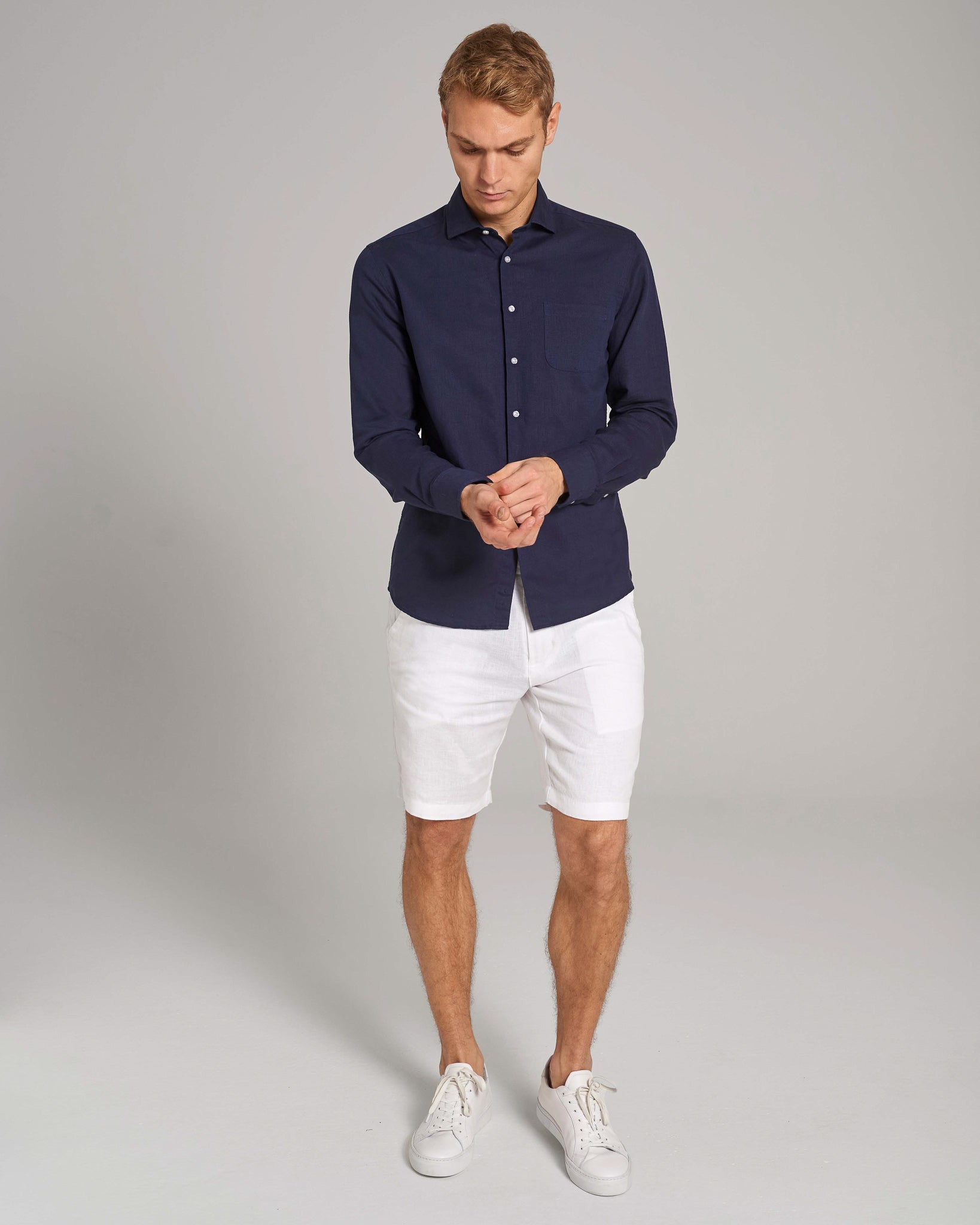 BS Daniel Casual Modern Fit Skjorte - Navy