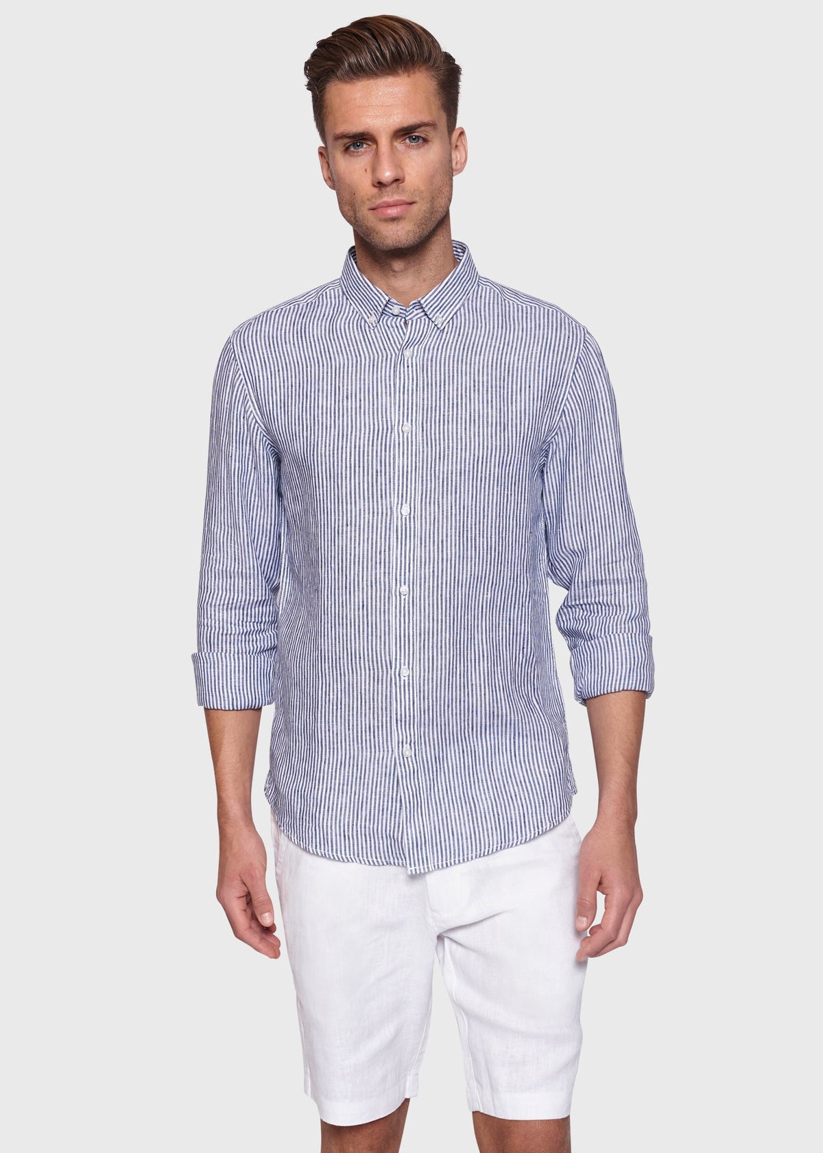 BS Saga Modern Fit Shirt - Dark Blue