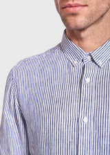 BS Saga Modern Fit Skjorte - Dark Blue