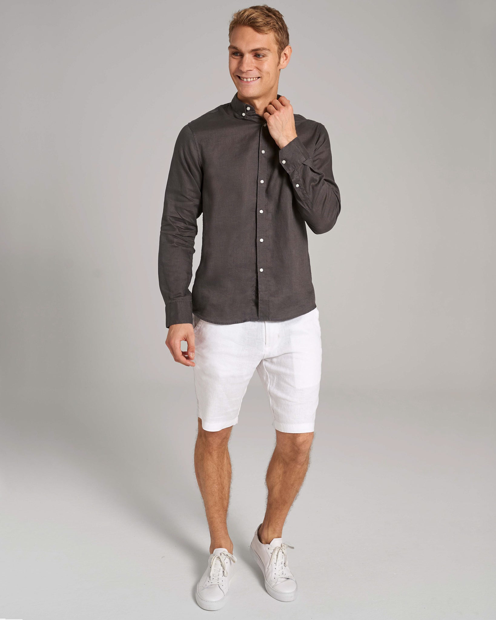 BS Carlos Casual Modern Fit Skjorte - Charcoal