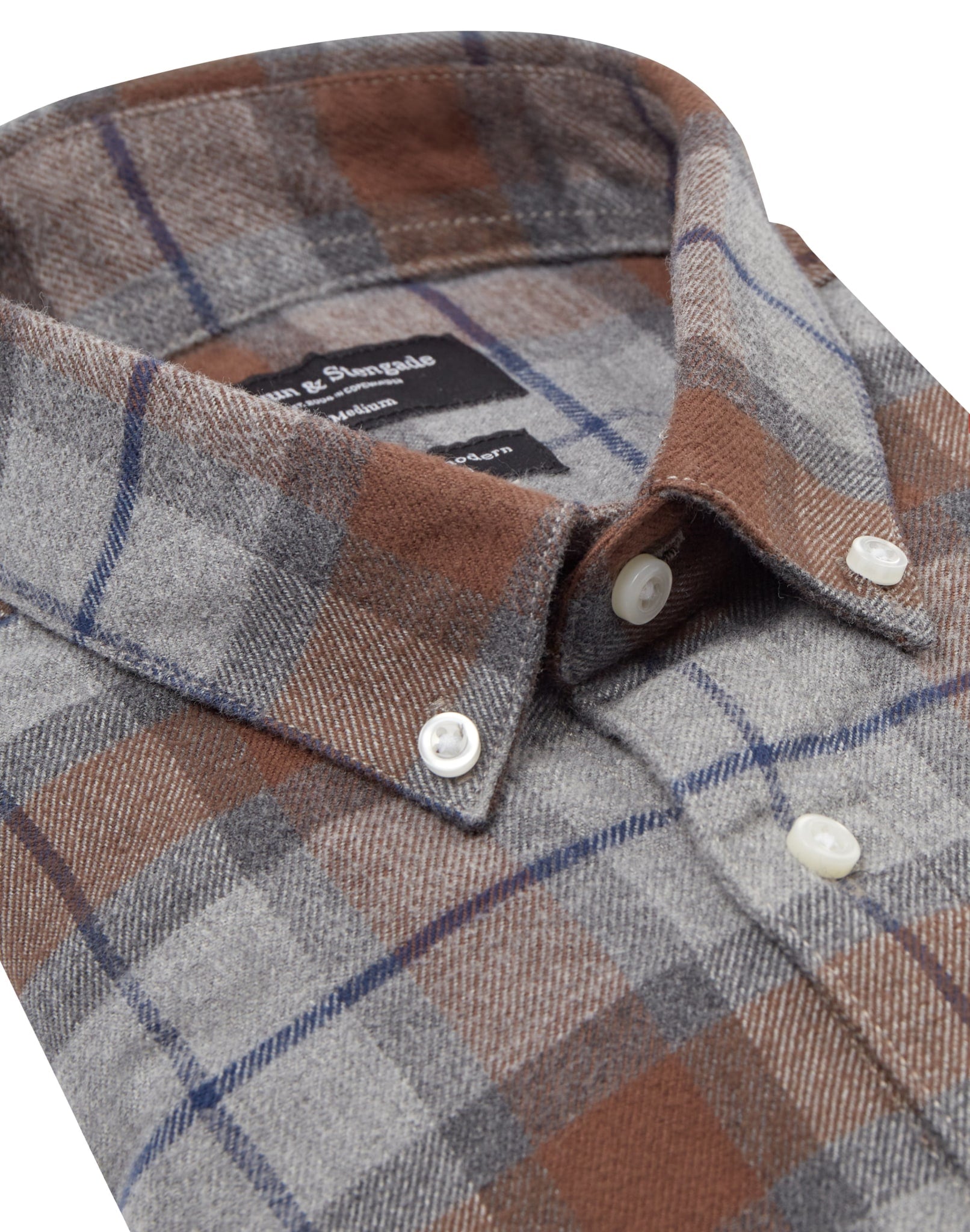 BS Sanneh Casual Modern Fit Skjorta - Brown