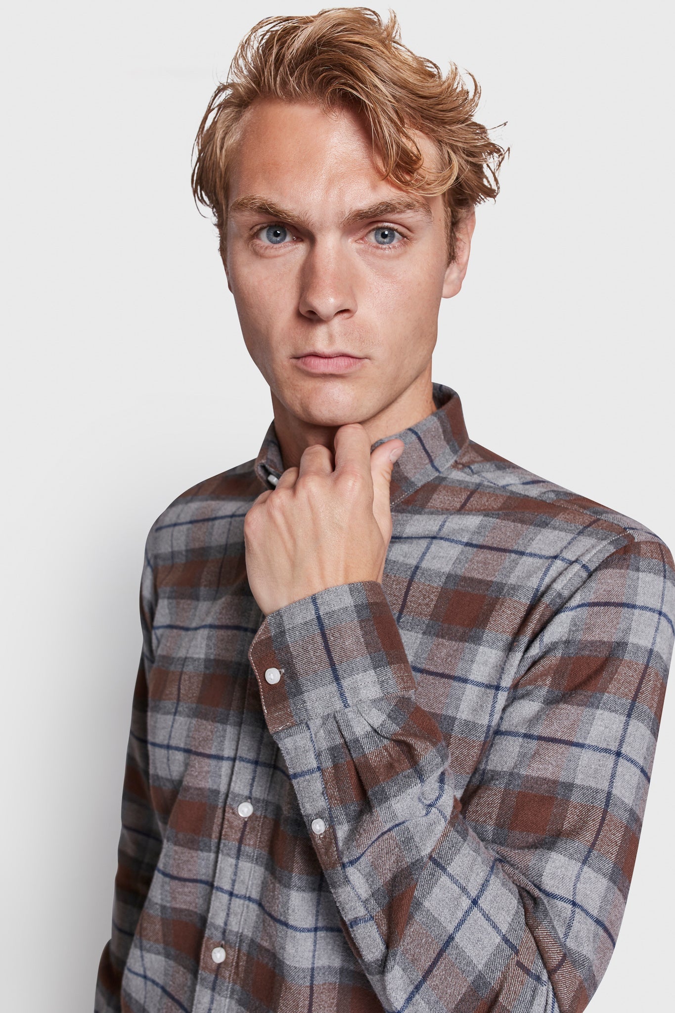 BS Sanneh Casual Modern Fit Skjorta - Brown