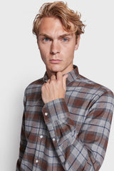 BS Sanneh Casual Modern Fit Skjorte - Brown