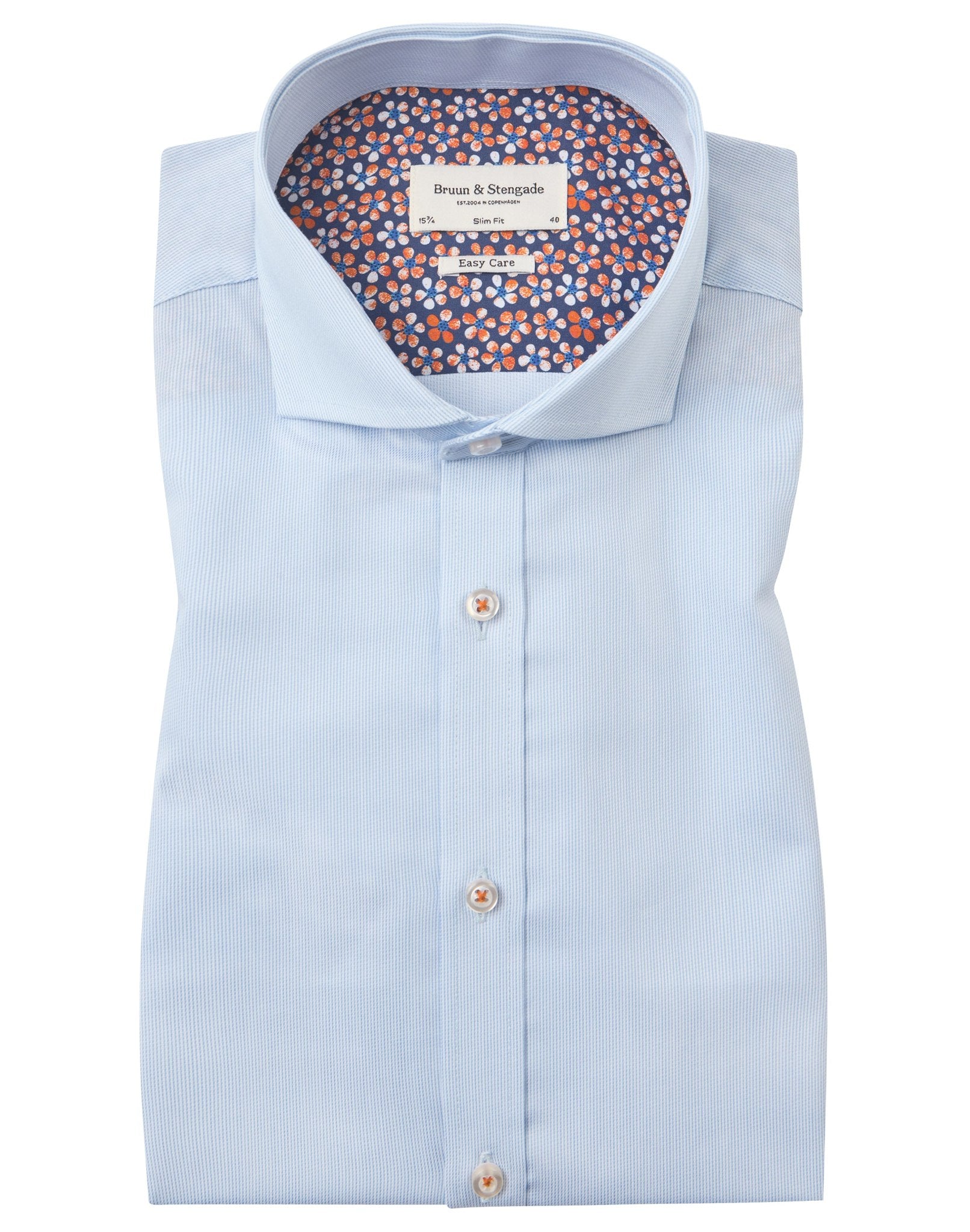 BS Scholes Slim Fit Skjorte - Light Blue