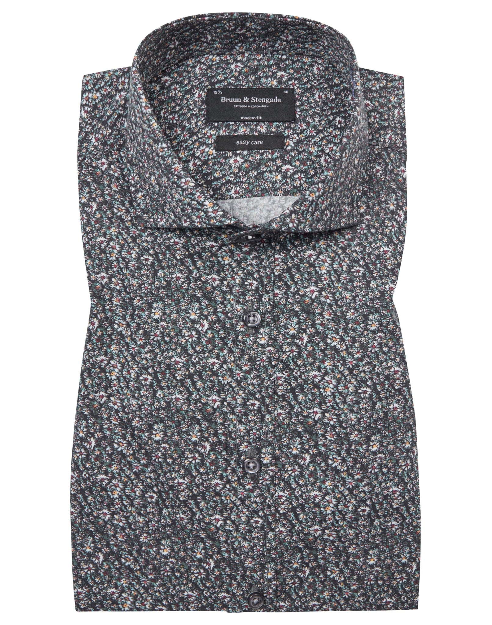 BS Stuani Modern Fit Skjorte - Dark Green