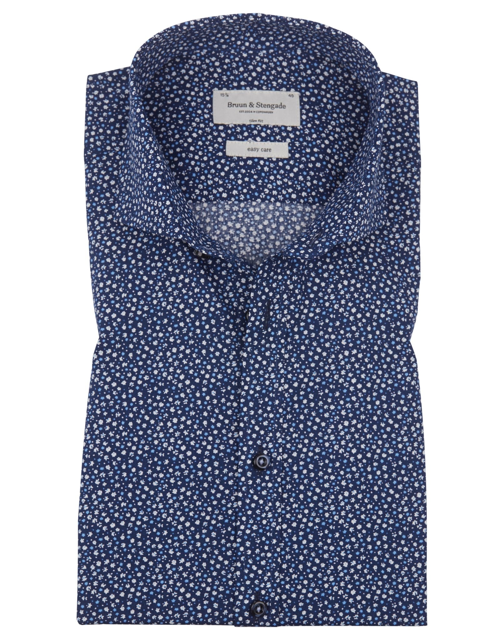 BS Tig Slim Fit Skjorte - Dark Blue