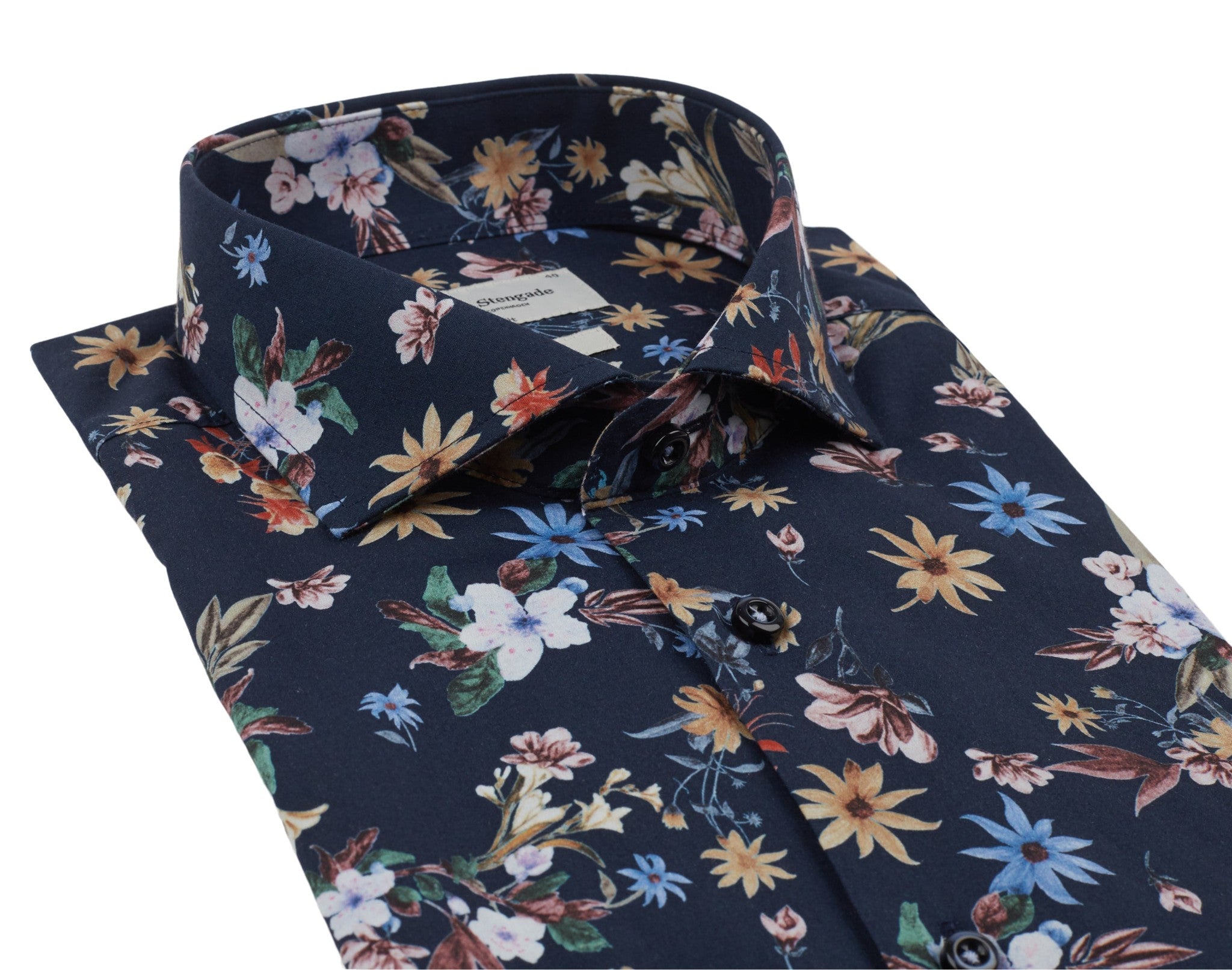 BS Tully Slim Fit Skjorte - Navy