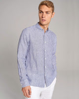 BS Valtteri Casual Modern Fit Skjorte - Navy/White