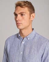 BS Valtteri Casual Modern Fit Skjorte - Navy/White