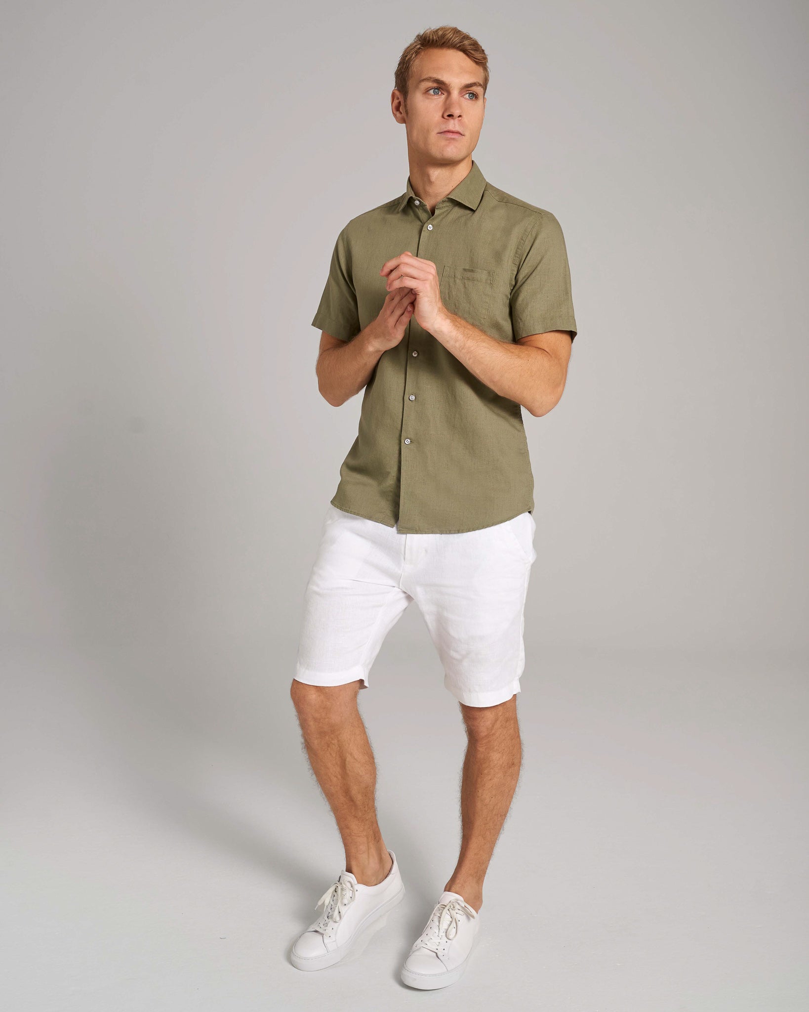 BS Max Casual Modern Fit Skjorta - Army