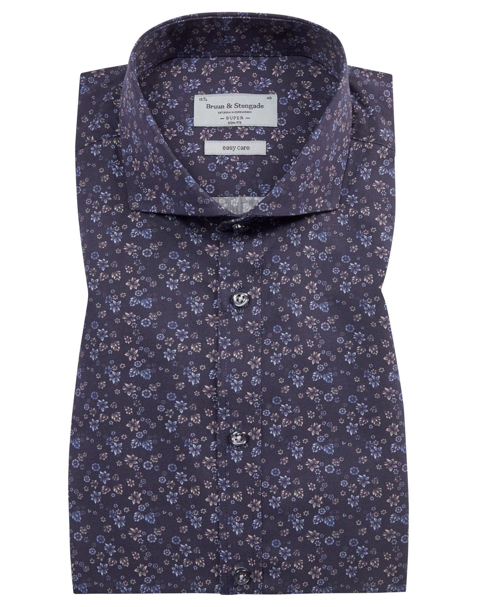 BS Viska Super Slim Fit Skjorte - Navy
