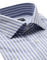 BS Drummond Modern Fit Skjorte - Light Blue/White