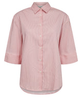 BS Talia Regular Fit Skjorte - Lipstick Red/White