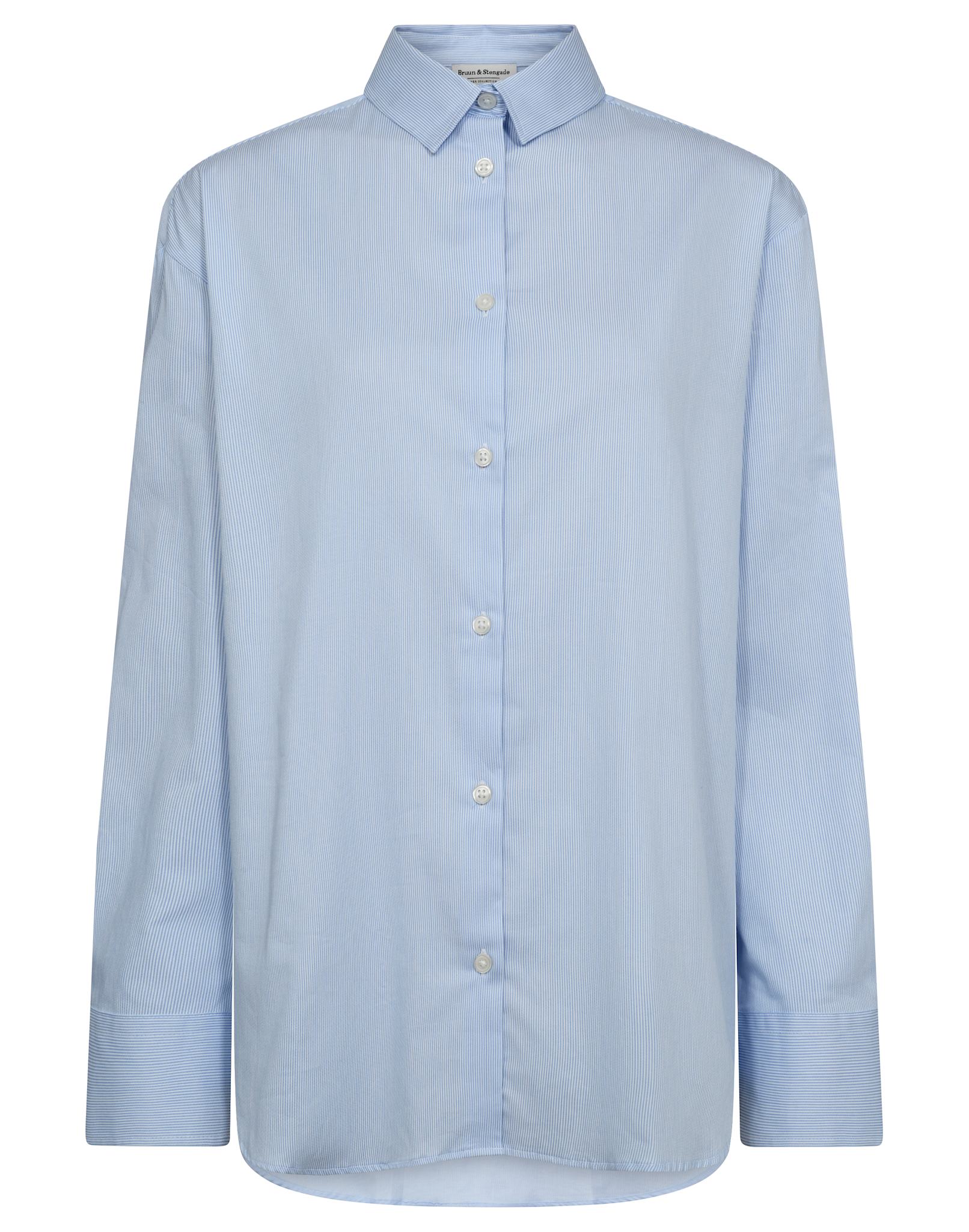 BS Maia Regular Fit Skjorte - Light Blue/White