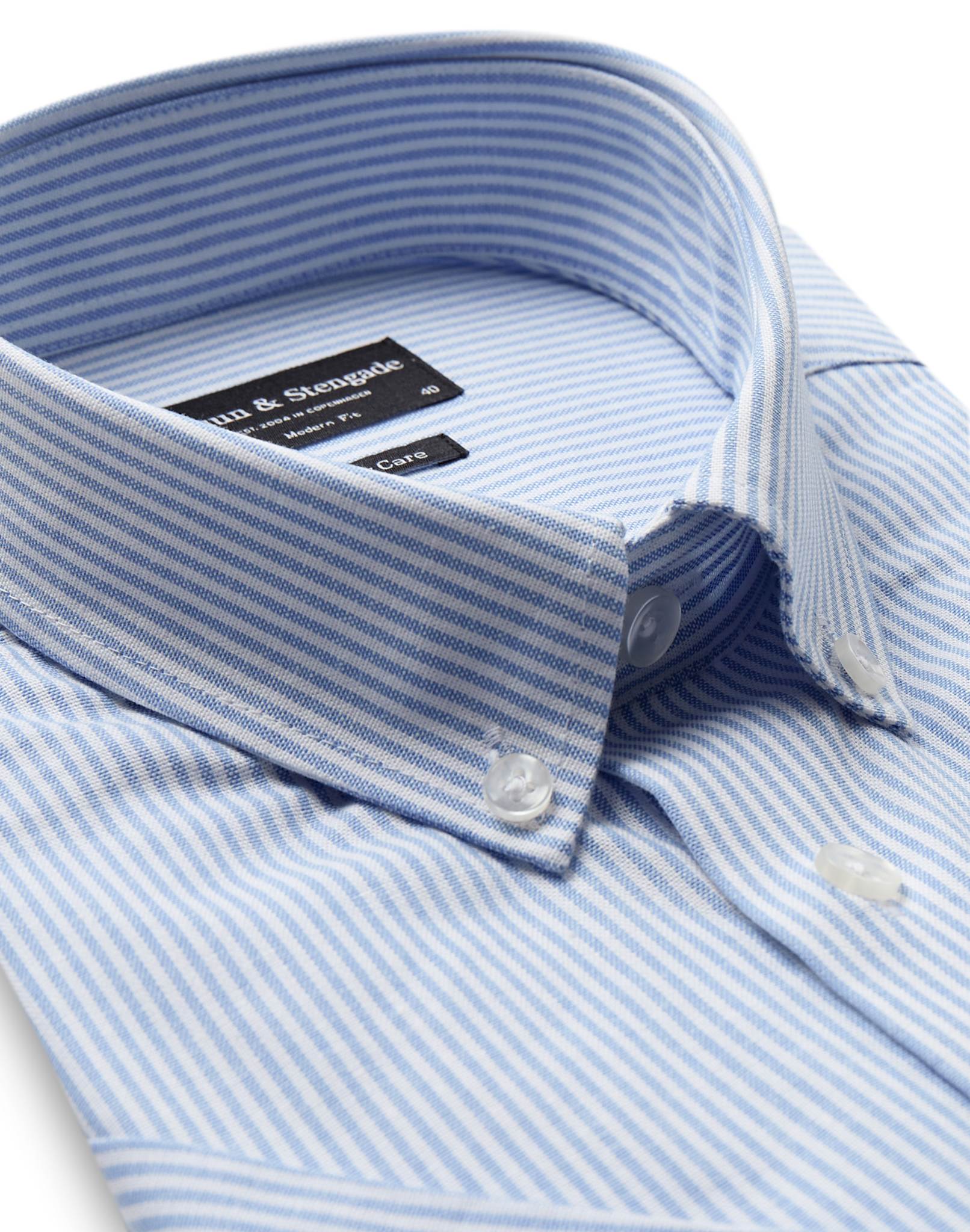 BS Altmaier Modern Fit Shirt - Light Blue/White
