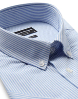 BS Altmaier Modern Fit Skjorte - Light Blue/White