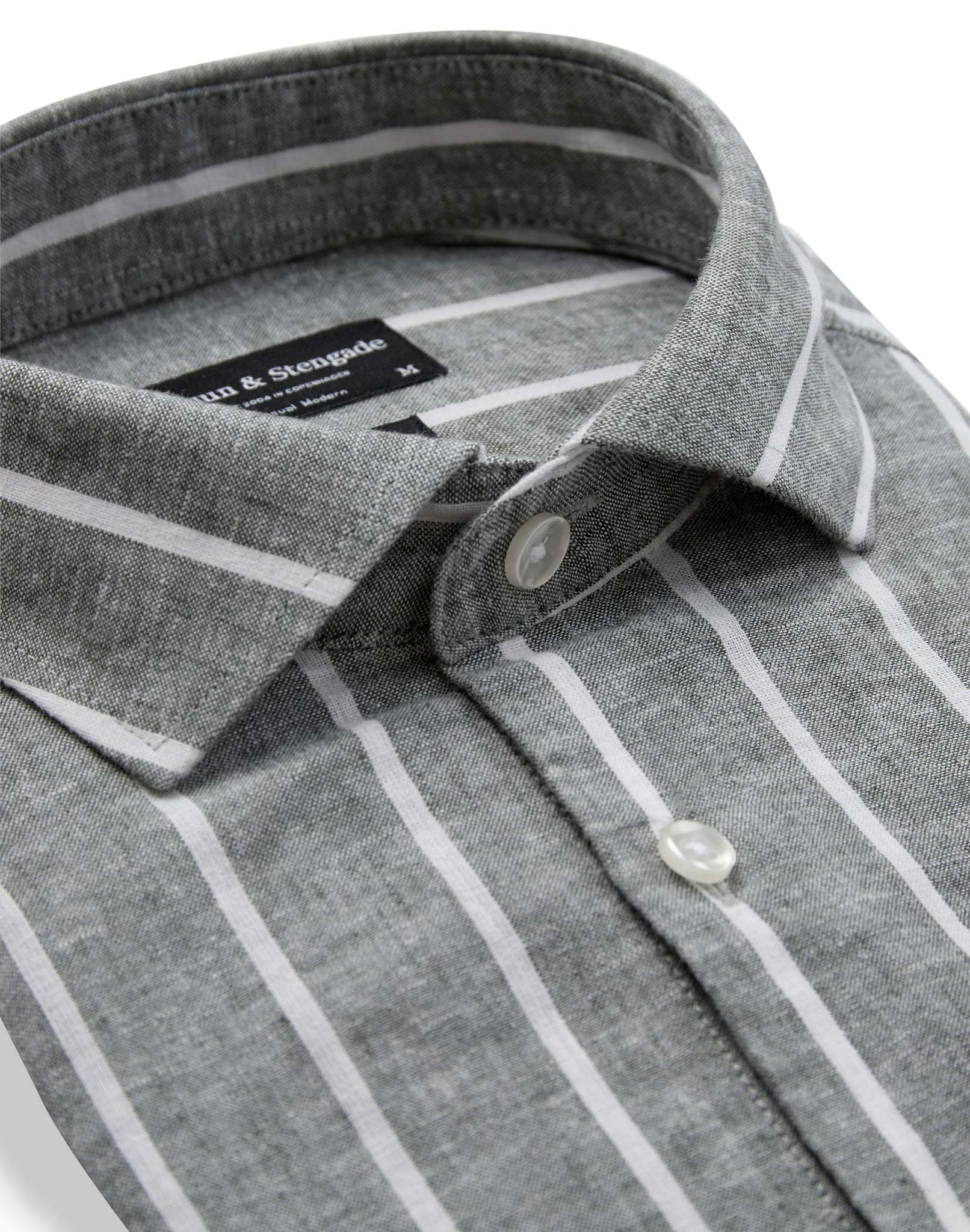 BS Freitas Casual Modern Fit Skjorta - Green/White