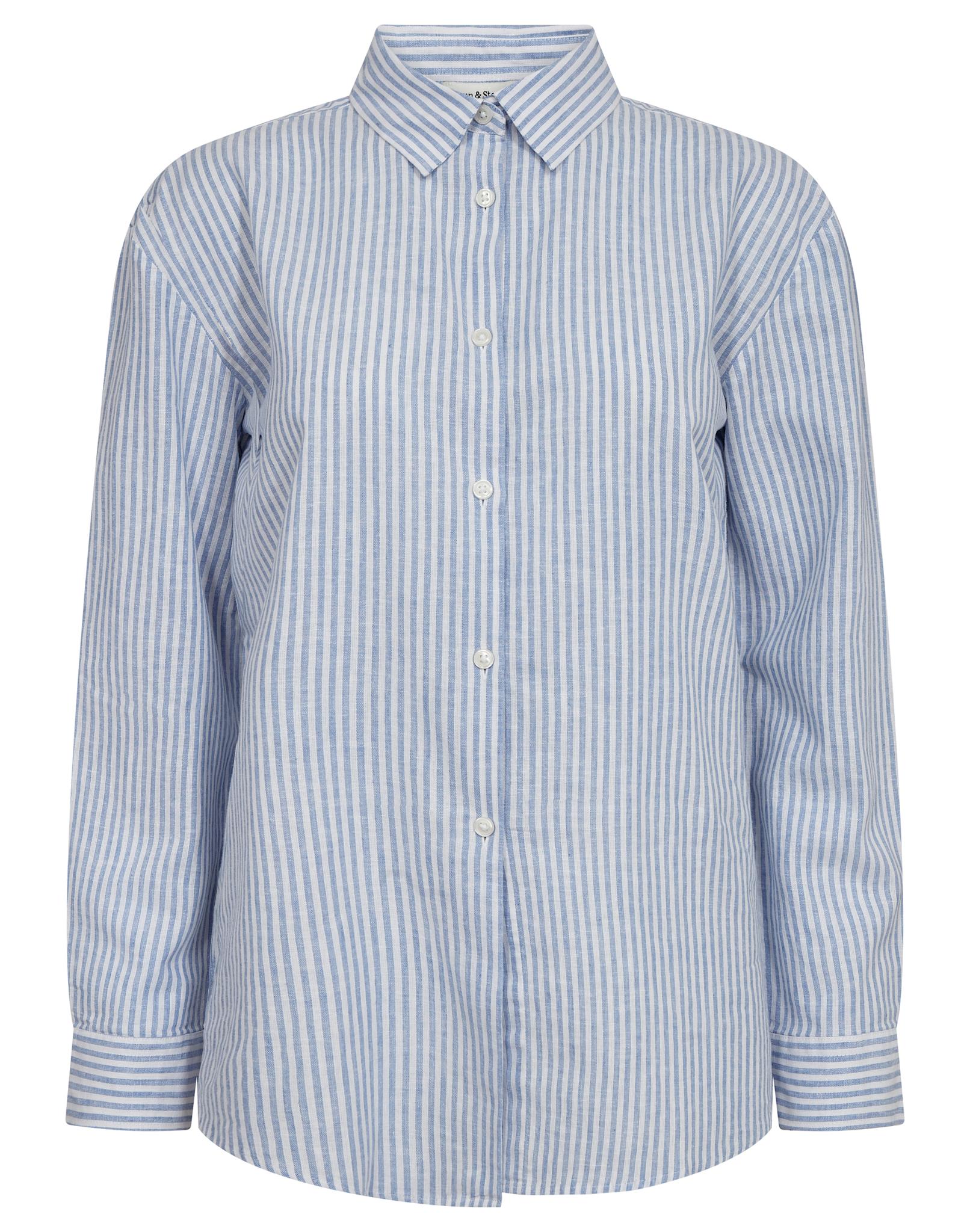 BS Marietta Regular Fit Skjorte - Light Blue/White