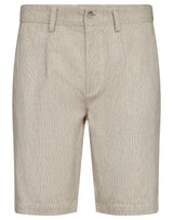 BS Darion Regular Fit Shorts - Beige/White