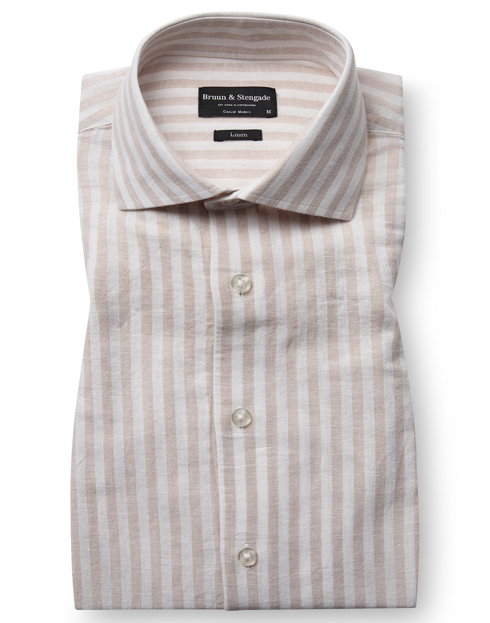 BS O'Sullivan Casual Modern Fit Skjorta - Sand/White