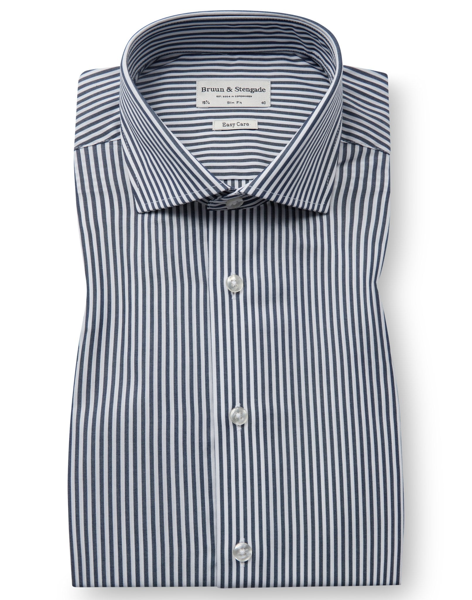 BS Love Slim Fit Skjorte - Navy/White