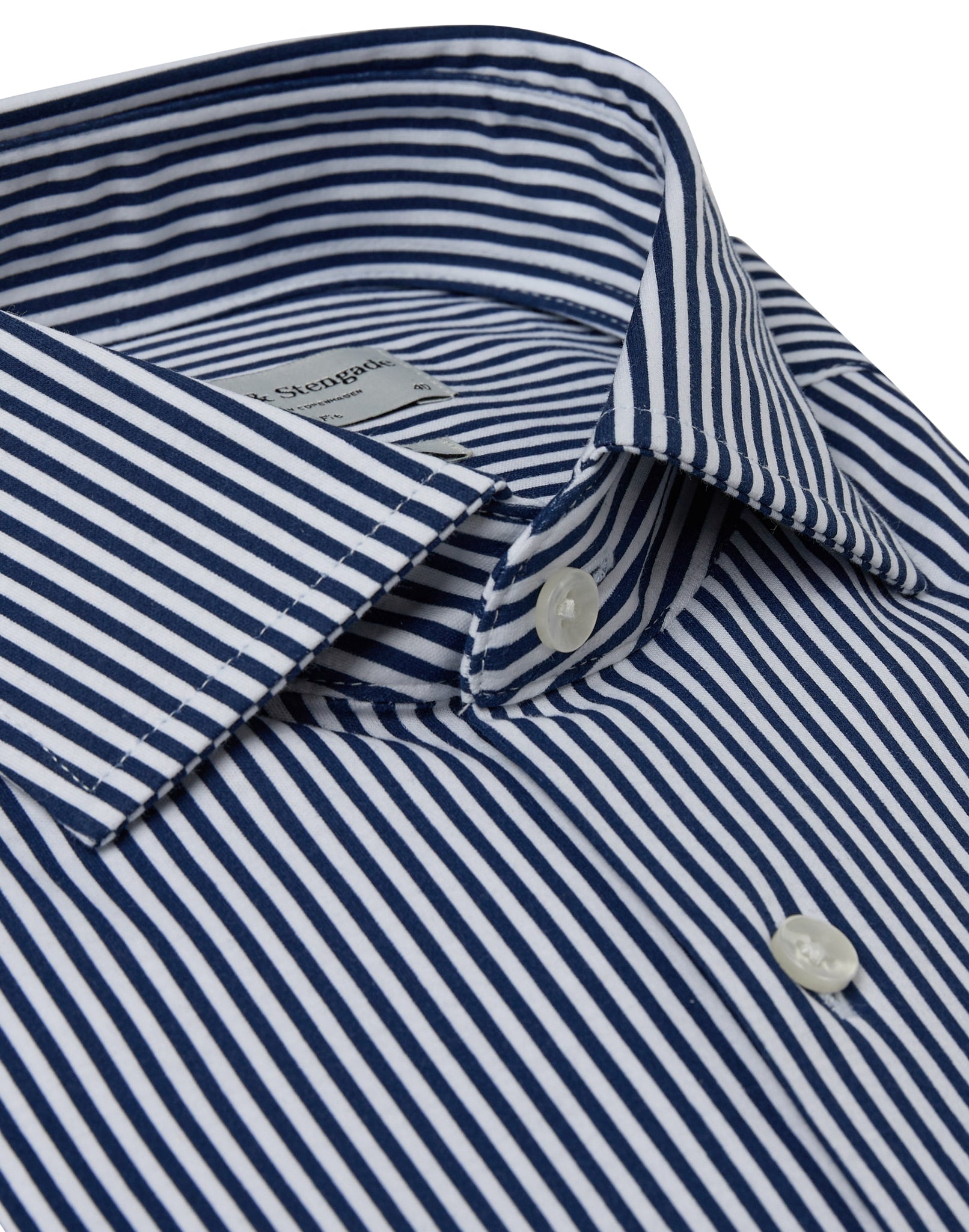 BS Brady Slim Fit Skjorte - Navy/White