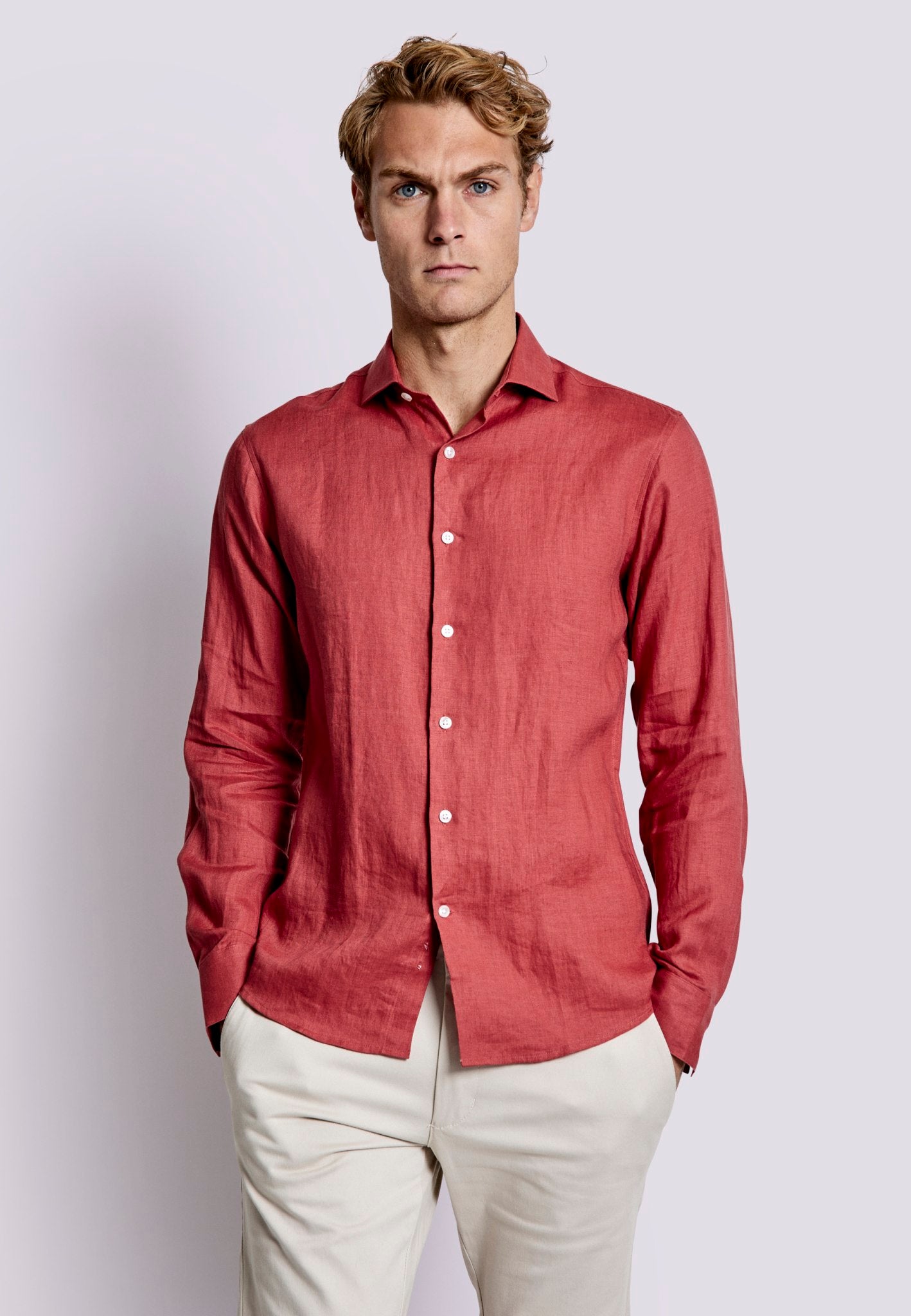 BS Sevilla Casual Slim Fit Skjorte - Rust