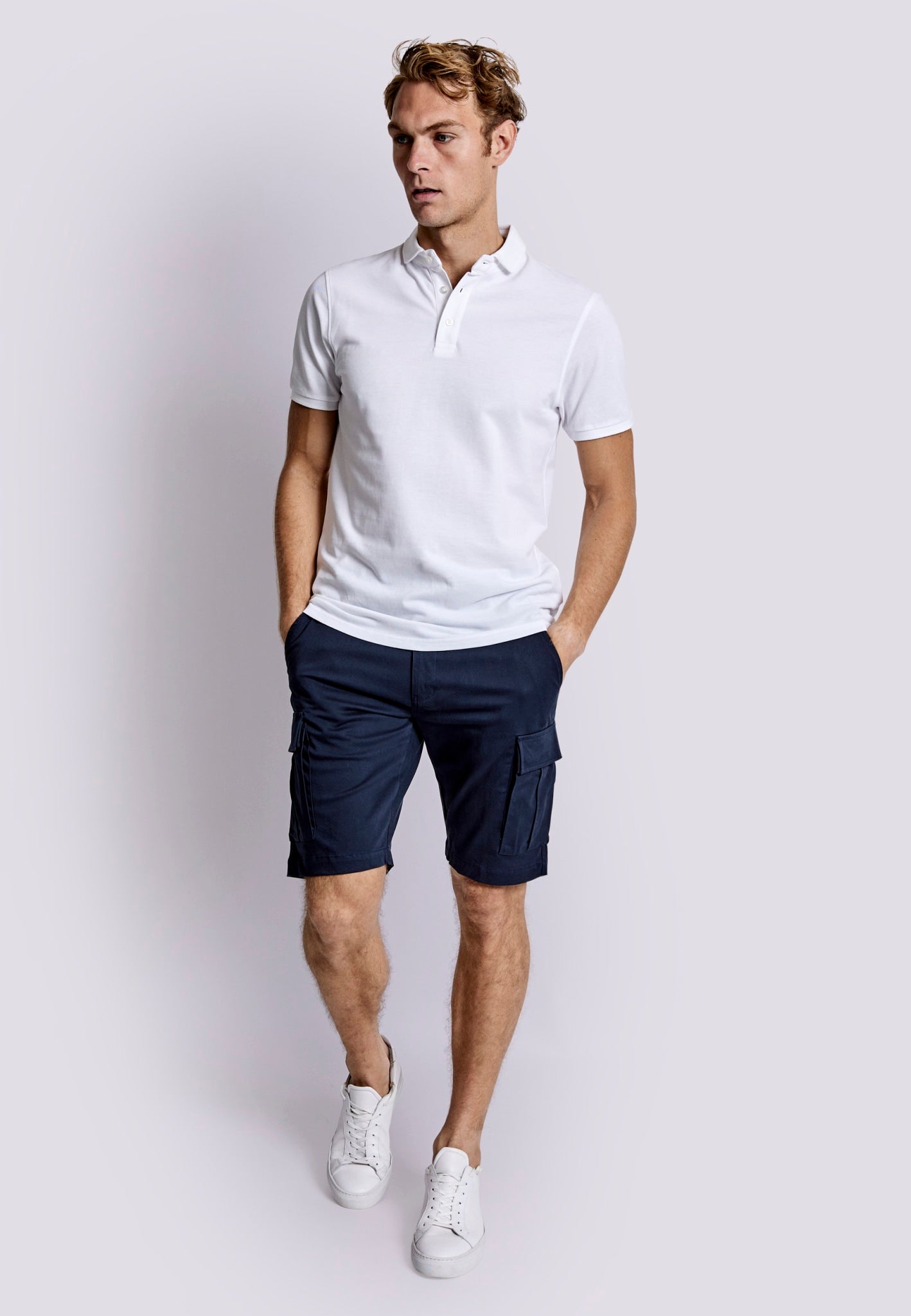 BS Adrian Regular Fit Shorts - Marinblå