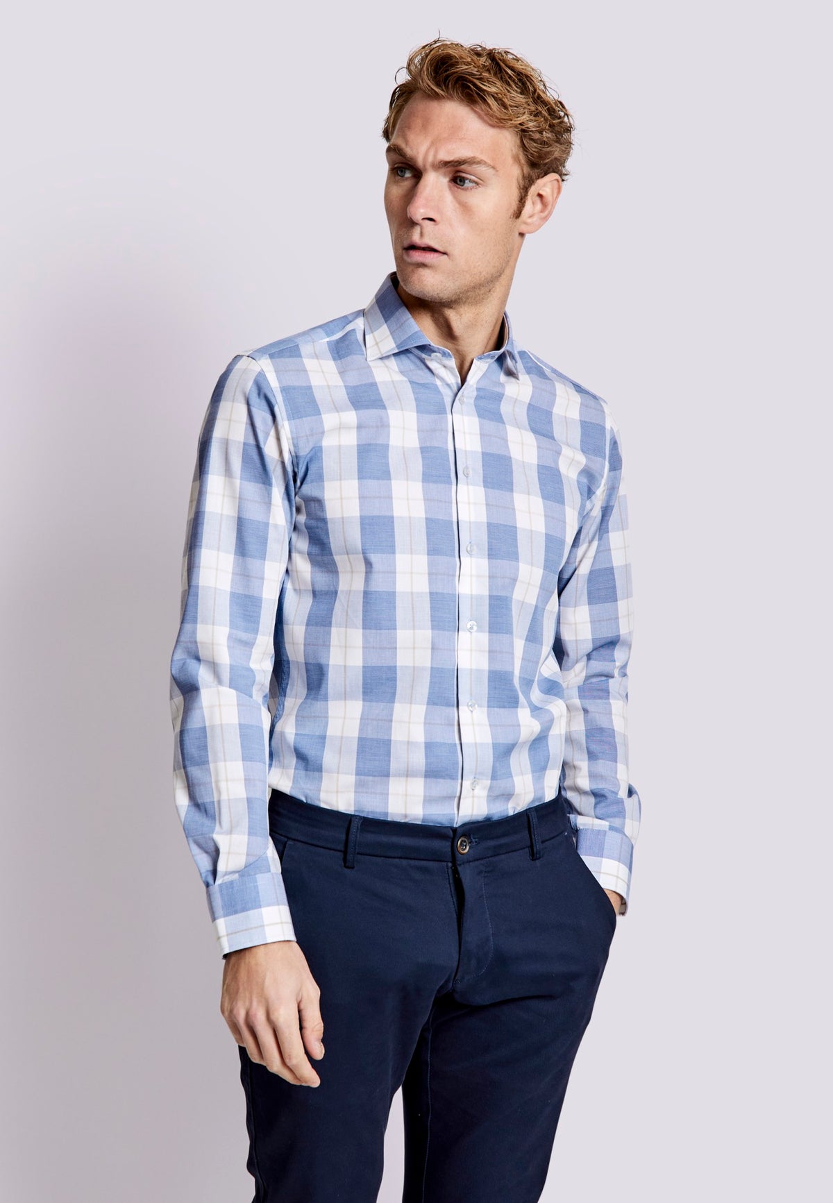 BS Elordi Slim Fit Skjorte - Blue