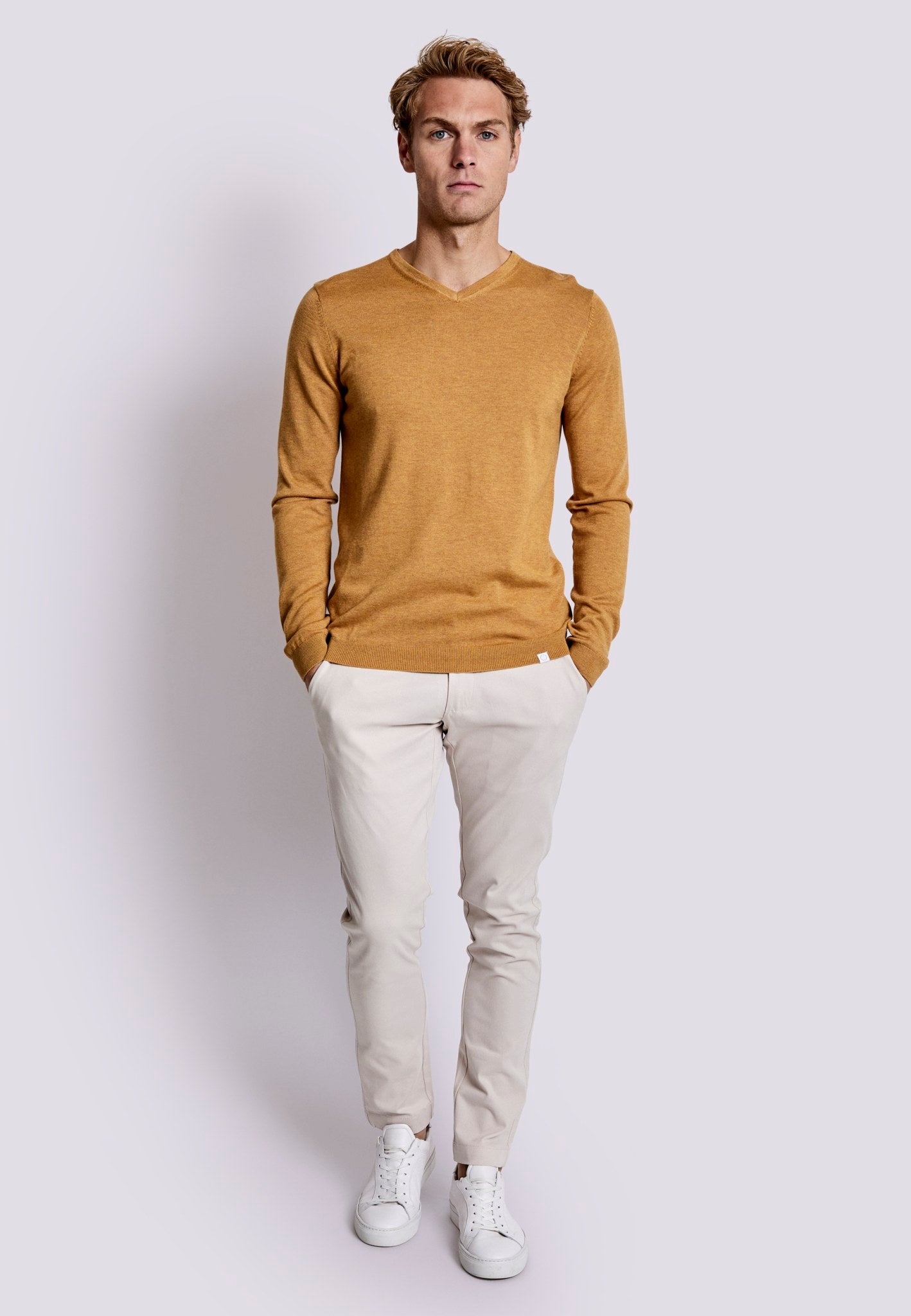 BS Armando Regular Fit Strik - Tan