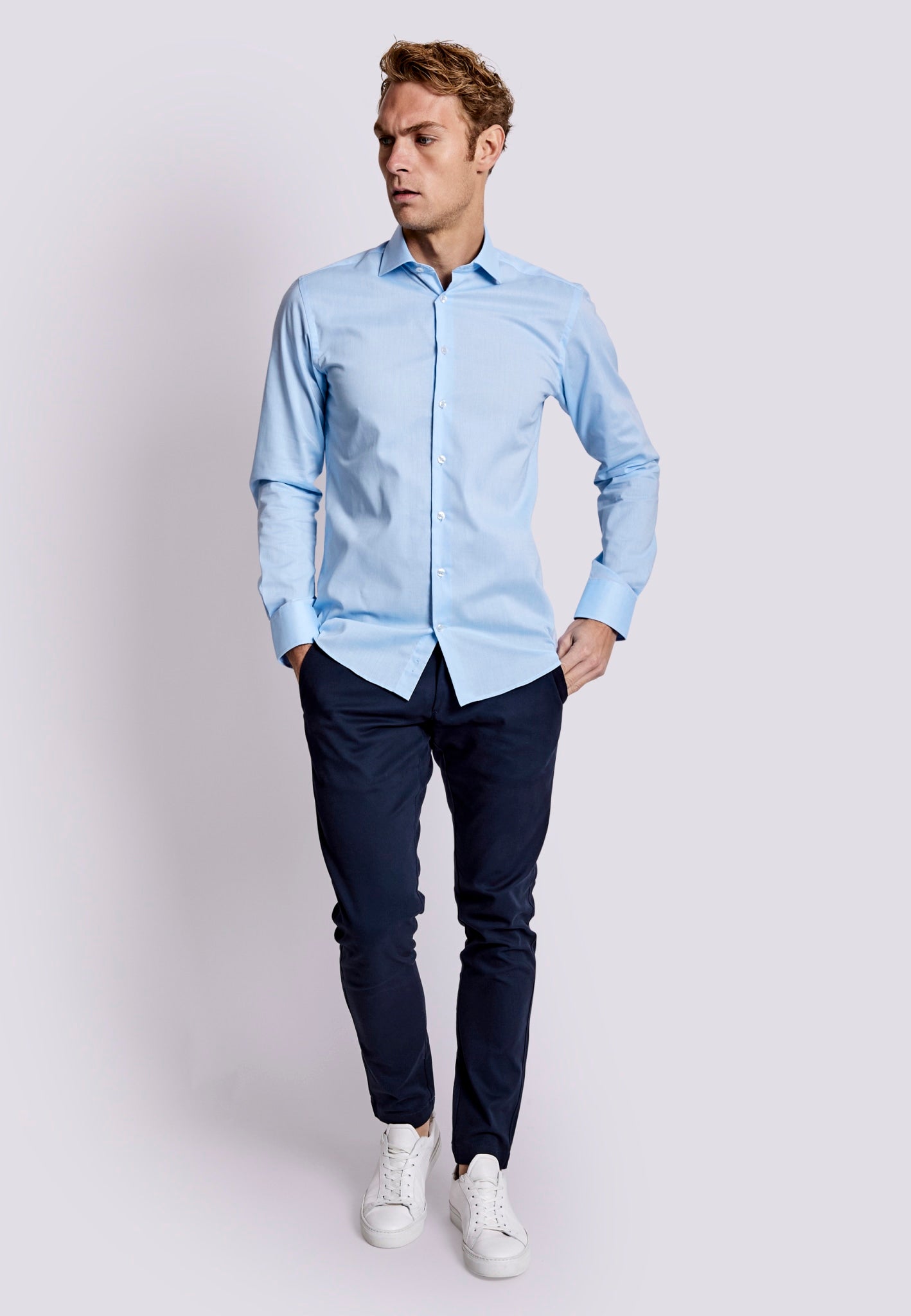 BS Giggs Modern Fit Shirt - Light Blue