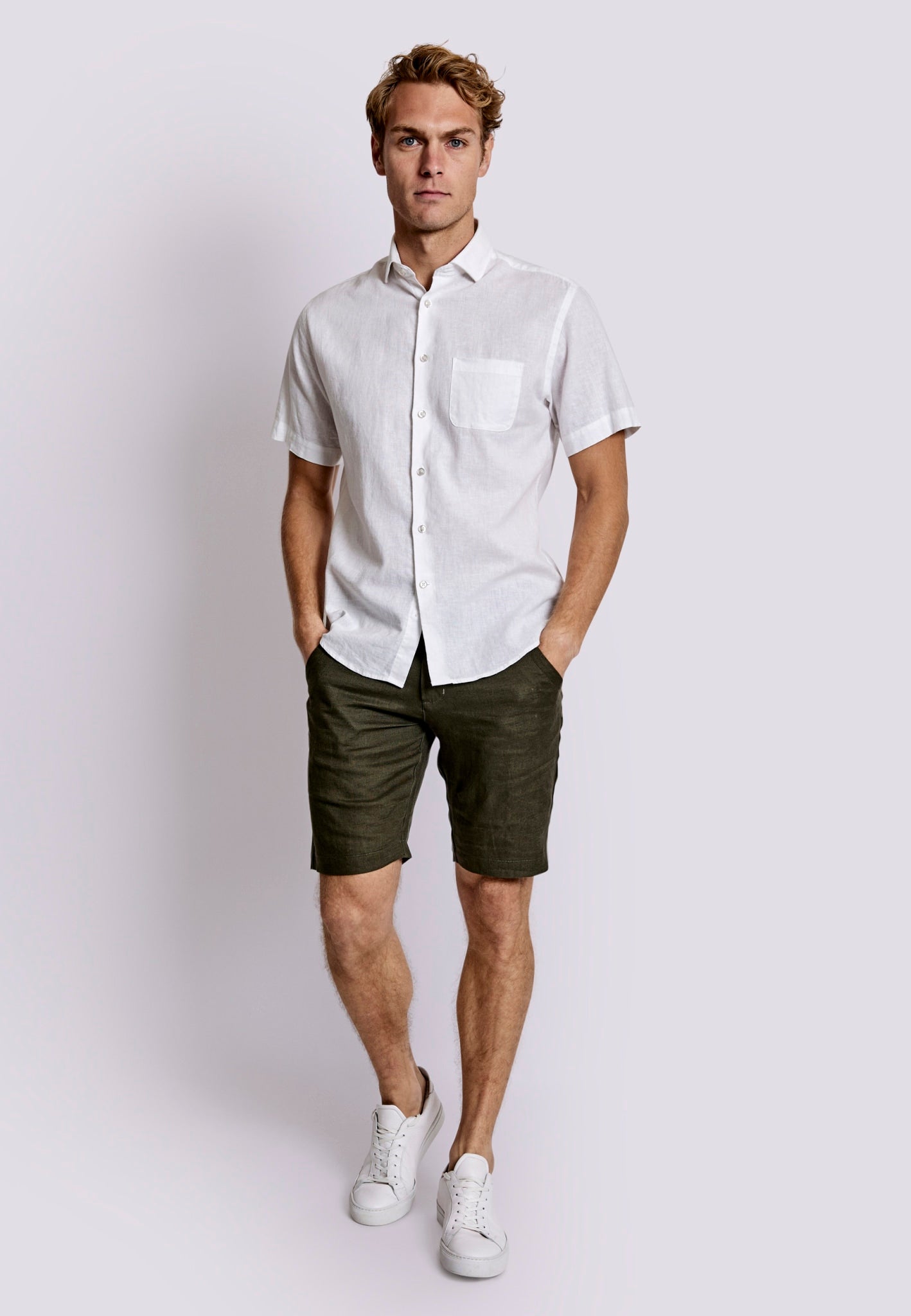 BS Gandia Casual Modern Fit Shirt - White