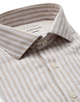 BS Sydney Casual Slim Fit Skjorte - Sand/White