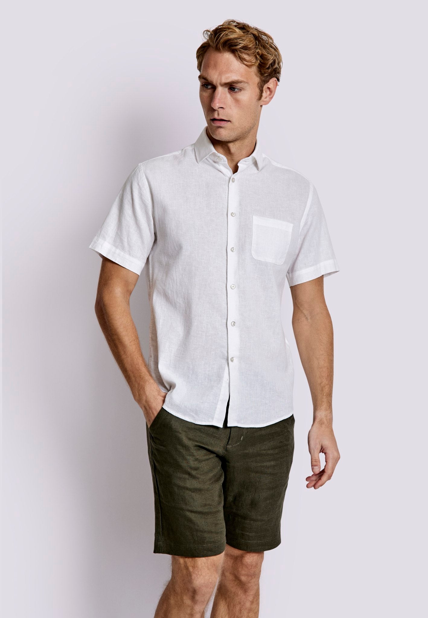 BS Gandia Casual Modern Fit Shirt - White