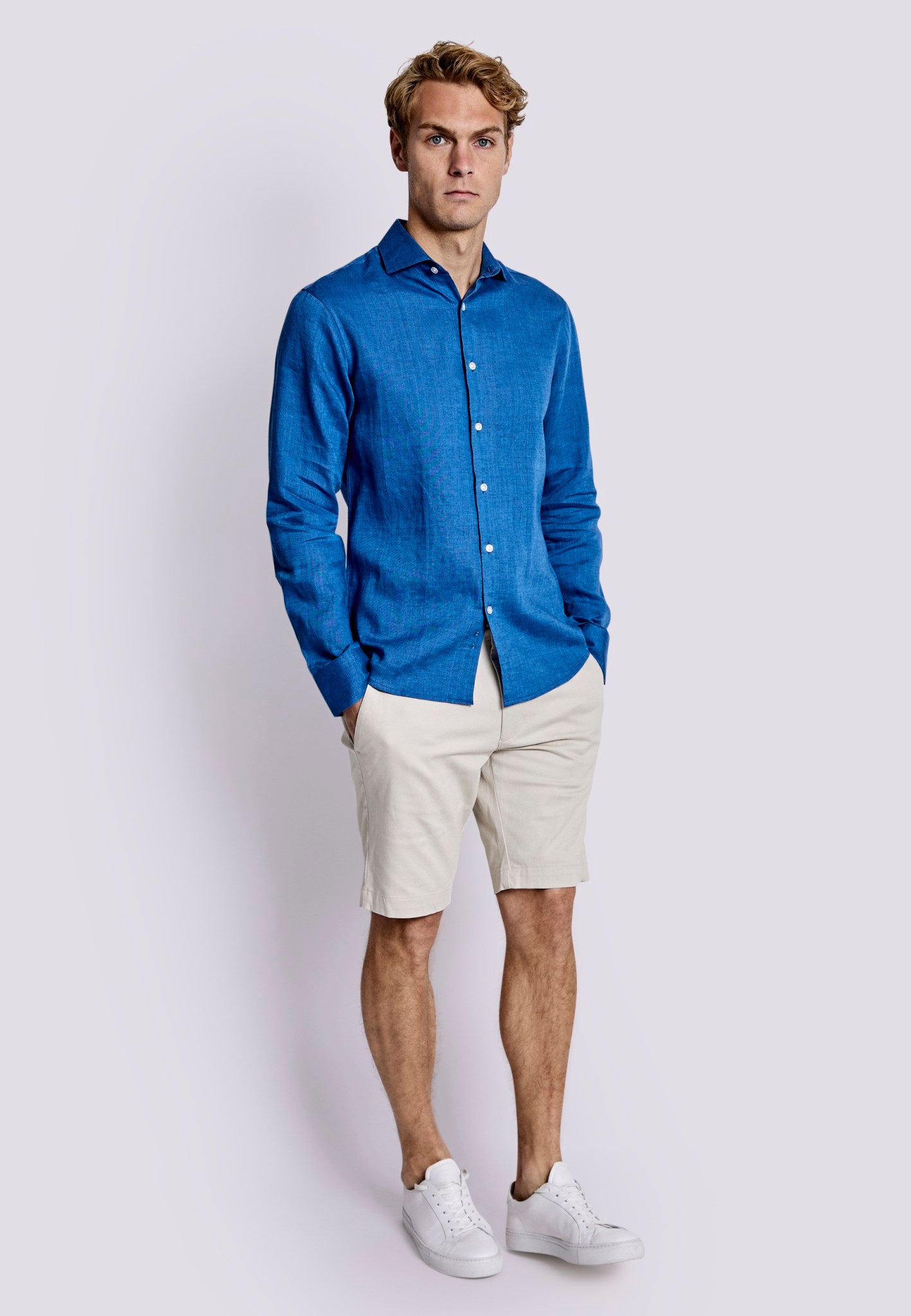 BS Sevilla Casual Slim Fit Skjorte - Blue