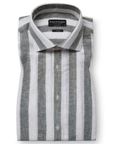 BS Munoz Casual Modern Fit Skjorte - Green/White