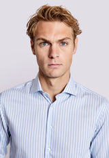 BS Javon Slim Fit Skjorte - Light Blue/White