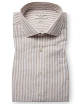 BS Sydney Casual Slim Fit Skjorte - Sand/White