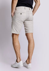 BS Isai Regular Fit Shorts - Beige/White
