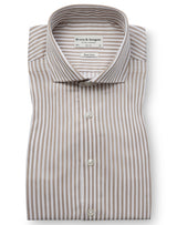 BS Kunkel Slim Fit Skjorte - Sand/White