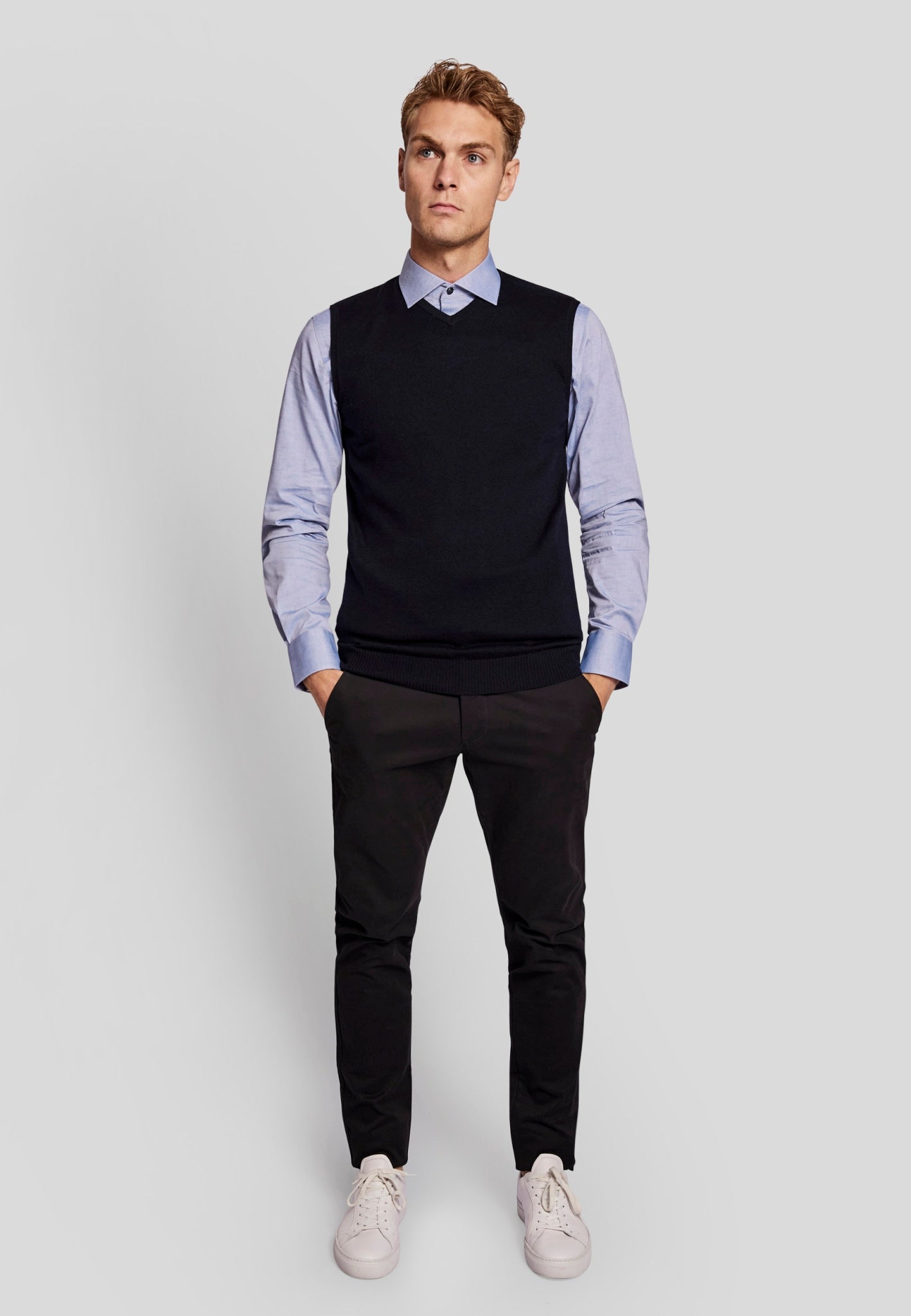 BS Merkur regular fit Strik - Navy