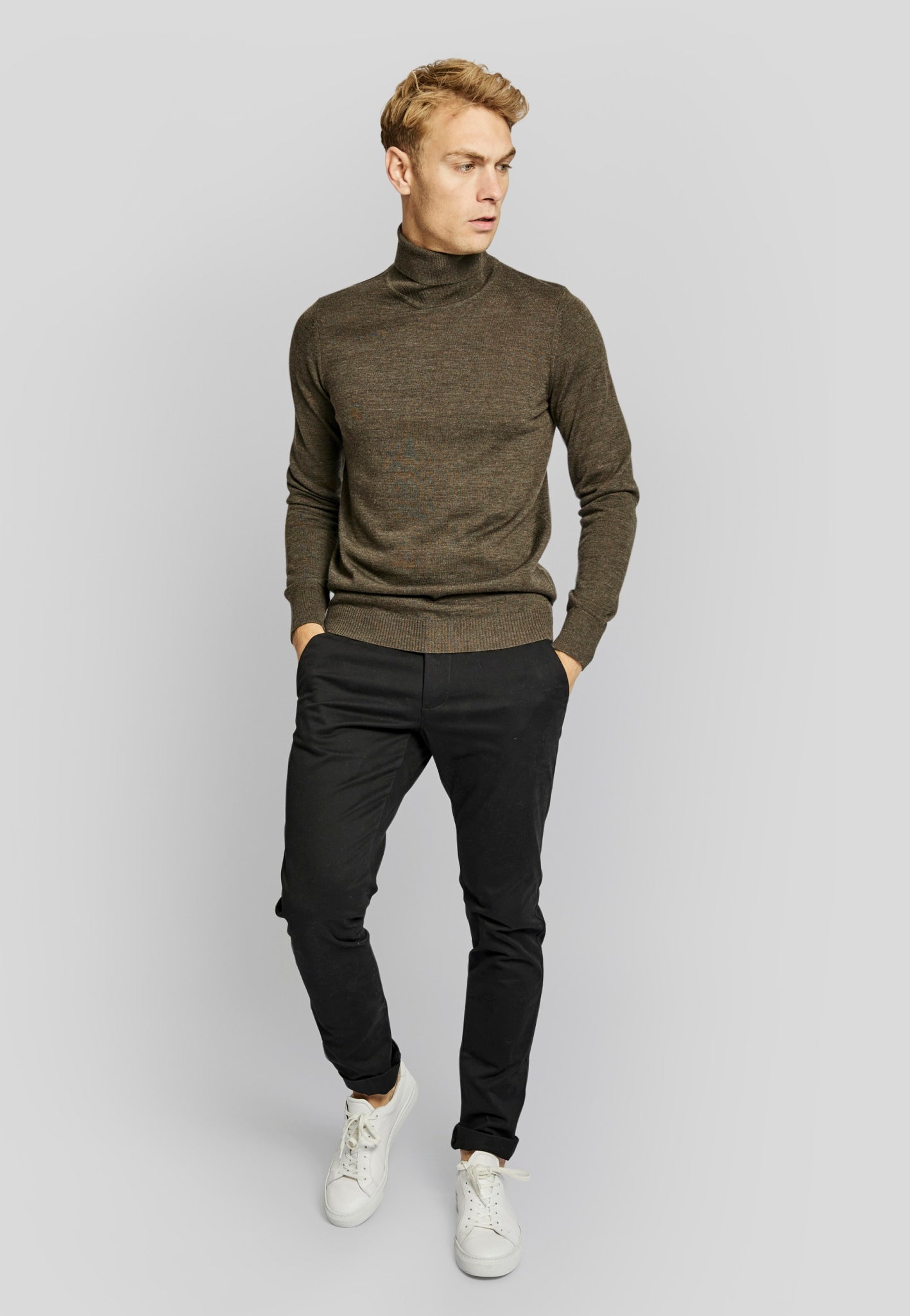 BS Saturn regular fit Strik - Brown