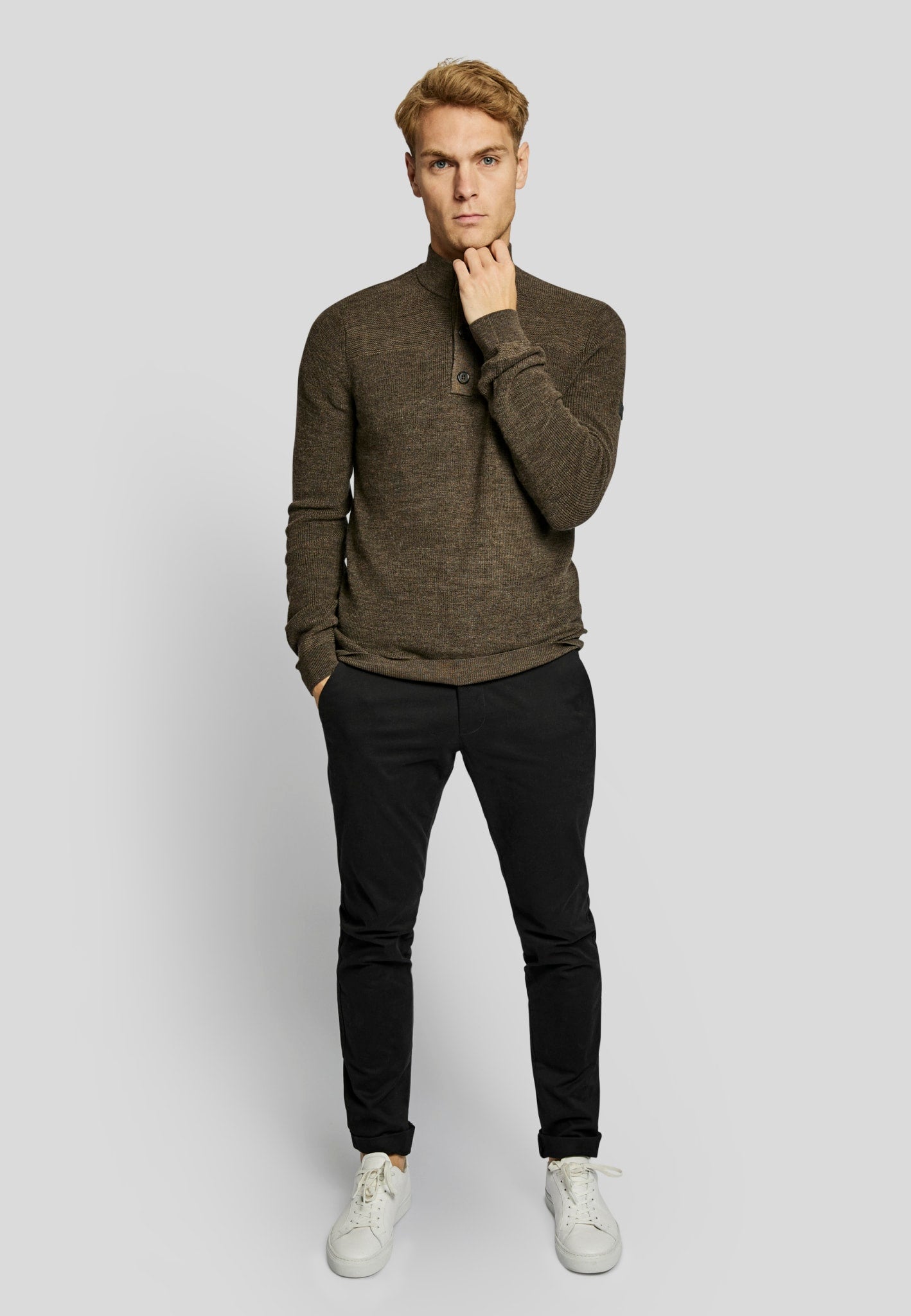BS Elliot regular fit Strik - Brown