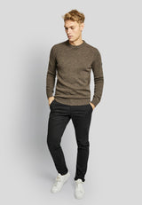 BS Hugo regular fit Strik - Brown