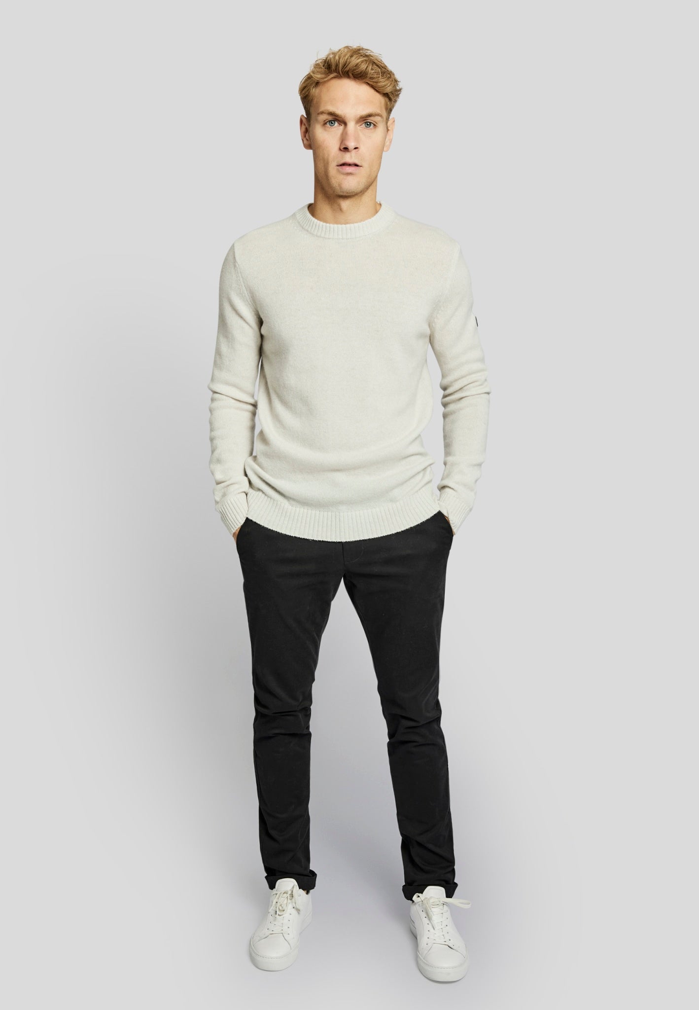 BS Hugo regular fit Stickad tröja - Kit