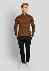 BS Pelle regular fit Strik - Tobacco