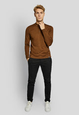 BS Loui regular fit Strik - Tobacco