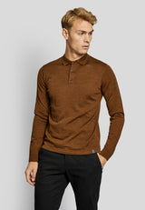 BS Loui regular fit Strik - Tobacco