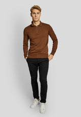 BS Marius regular fit Strik - Tobacco